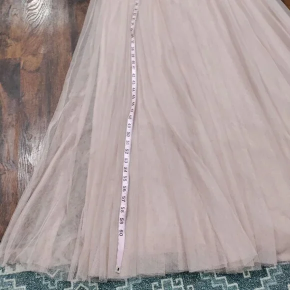 Jenny Yoo Wedding Bridesmaid Gown Blush Pink Tulle Sheer Sarita Dress 16 NWT - Picture 15 of 16